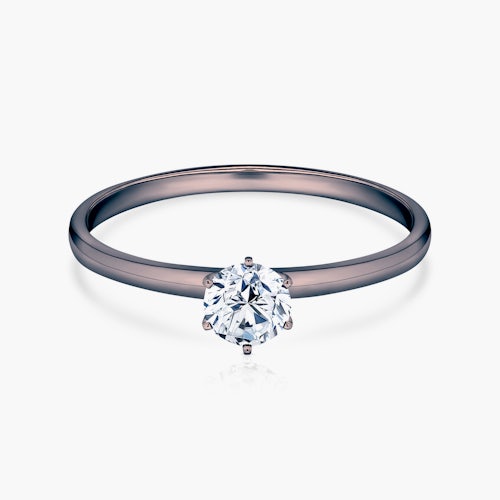 Pierścionek zaręczynowy SAVICKI: czarne złoto, diament